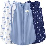 Yoofoss Baby Sleep Sack 6-12 Months Baby Wearable Blanket 100% Organic Cotton 2-Way Zipper TOG 0.5 Toddler Sleeping Sack 3 Pack, Lightweight Sleep Sacks for Babies(Medium)