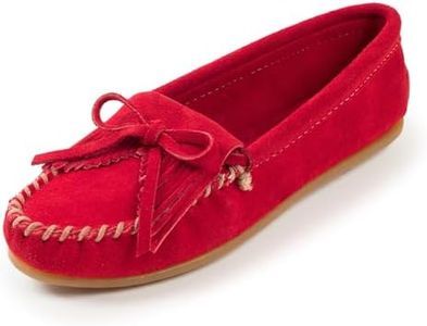 Minnetonka Women's Kilty Hardsole Moccasins 5.5 M Red