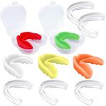 10 Pack Sports Mouth Guard for Boys Girls Youth Athletic Mouthguard for Boxing Football Hockey Karate Basketball MMA Lacrosse Taekwondo Rugby Karate Wrestling, 5 Colorful with Case, 5 Clear