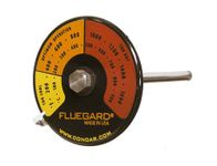 FlueGard™ Thermometer (3-39). Most precise readings for DOUBLE WALL pipe. Durable genuine porcelain enamel with yellow, orange and red zones clearly indicated on black case. Shows temperatures in the center of the fluepipe, at a glance.