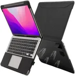 TYTX Case Compatible with MacBook Pro 13 inch 2025 2024 2023 2022-2016 M2 M1 A2338 A2289 A2251 A2159 A1989 A1706 A1708 with/Without Touch Bar, Leather Case with Vents and Stand Function, Black