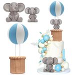 2 PCS Elephant Cake Decoration Topper for Elephant Cake Decorations Elephant Theme Birthday Baby Shower Cake Decoration Supplies