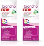 Bronchostop 5in1 Cough Multi-Symptom Action Syrup 200ml (Pack of 2)