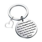 FEELMEM Funny Daughter in Law Gift Keychain I’d Walk Through Fire for You Daughter-in-Law Key Chain Wedding Gift Jewelry