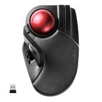 ELECOM Huge Trackball, 2.4GHz Wireless USB, Index Finger Control, Customizable 8-Button, Large Soft Palm Rest, 52mm Ball, Windows PC Mac (M-HT1DRBK)