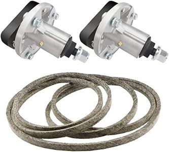 42” Lawn Mower Deck Spindle Belt Rebuild Kit for John Deere L100 L105 L107 L108 L110 L111 L118, 2 Spindle Assemblies GY20050 GY20785, 1 Kevlar Belt GX20072 GY20570 (Length 104")