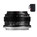 TTartisan 50mm F2 Manual Focus Lens Compatible with Fuji X-Mount Cameras X-T4 X-T3 X-E3 X-T30 X-100 X-S10 X-PRO3 X-T2 X-PRO1 X-PRO2 X-H1 X-T1 X-T10 X-T2 X-T3 X-T20 X-A1 X-A10 X-A2 X-A3 X-A5 (Black)