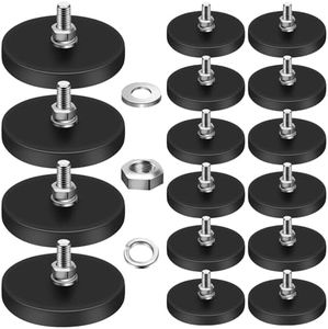 BEST CHOICE MAGNETS 16Pack Rubber Coated Magnets, 1.69 Inch, 30LBS