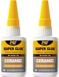 Ceramic Super Glue Liquid, Clear Instant Cyanoacrylate Adhesives for Ceramic Repair Food Safe, All Purpose CA Glue for Shoe Plastic Leather Glass Model Metal Wood Pottery Porcelain Mugs Clay Dishes