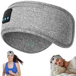 New bee Sleep Headphones Headband, Sleeping Headphones Music Headband Bluetooth 5.2, Ultra-Soft Sleep Mask Headphones Snoozeband Built-in Stereo Speakers for Side Sleeper/Running/Yoga