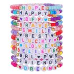 Wioklwe 12Pcs Swifty Friendship Bracelets for Fans - 1989 Lover FTS Album Bracelet Set Swifty Braceletys for Women Girls Swifty Merchandise Friendship Bead Bracelets (Colorful2)