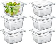 CURTA 6 Pack NSF Food Pans, 1/6 Siz