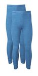 Heatwave® Pack of 2 Men's Thermal Trousers Long Johns Warm Underwear Baselayer, S M L XL XXL Thermals, X Large Blue