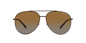 Armani Exchange Unisex's Ax2043s Sunglasses, Matte Brown/Polarized Gradient Brown, 62 mm