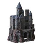 Penn-Plax Age-of-Magic Wizard’s Castle Aquarium Decoration – Safe for Freshwater and Saltwater Fish Tanks – Large,10"