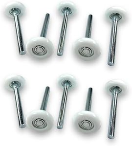 Garage Door Rollers, Premium Sealed Nylon, Quiet, Strong, 4" Inch Stems, 2" Inch Rollers, 13 Balls | 10 Pack | BC Precision