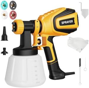700W Paint Sprayer-Electric Spray Paint with 4 Nozzles & 3 Spray Patterns，Adjustable Flow Control, Easy to Clean, Power Painter for House Painting, Furniture, Cabinets, Fence Yellow