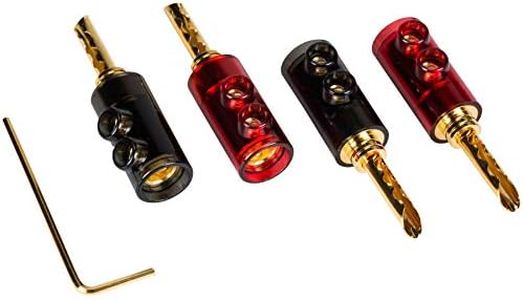 BFA Style Banana Plugs with Dual Set Screws and Poly Carbonate Shell 2 Pair