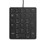 Merdia Numeric Keypad Wired Num pad 26 Keys Portable Keypad USB External Mini Slim Keyboard Magicforce for Financial Cashier Securities | Keyboard Number Pad | Numpad Keyboard | Number Keypad -Black