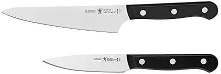 HENCKELS Solution Razor-Sharp 2-Piece Compact Chef Knife Set, German Engineered Knife Informed by Over 100 Years of Mastery, Black
