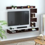 Redwud Kelpy Engineered Wood TV Entertainment Unit/TV Wall Unit/TV Stand/TV Cabinet for Home/TV Unit for Living Room, Bedroom (Wenge/White) Matte Finish - Ideal for Upto 43" (D.I.Y)