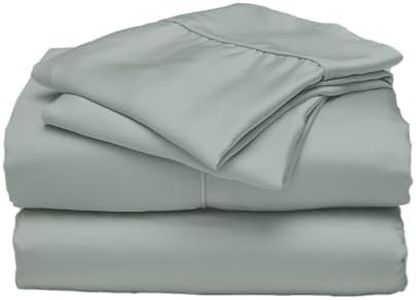 ettitude Lyocell Standard Sheet Set, Sage (Green), Cal King - Breathable Sheets, Bedding, Sustainable, Sateen, Plant-Based Fabric, Silky-Soft, Deep Pockets