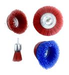 Jon Bhandari Tools 4pc Nylon Filament Abrasive Wire Wheel & Cup Brush Set