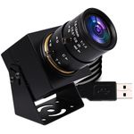 Svpro 4K USB Camera HD Video Camera Manual Focus Webcam with 2.8-12mm Variable Lens,Close-up Camera 4X Optical Zoom Camera UVC Plug and Play Industrial Camera for PC,Laptop