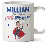 MUGFFINS Personalised Mug for Son in-Law - in English - You are Super! - Funny Custom Gift - Ceramic 11oz Mug