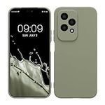 kwmobile Case Compatible with HONOR 200 Lite Case - Protective Slim TPU Phone Cover - Soft Matte Finish - Gray Green