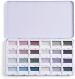 Fuumuui Watercolour Paint Set-24 Color Opaque Semi-Moist Solid Watercolour Paint Set,Excellent Transparency and Brilliance, Art Supplies for Artists Beginner Painters Amateur Hobbyists Painting