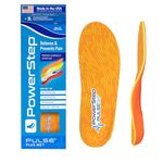 Powerstep Unisex's Pulse Plus, Running Shoe Insert, Ball of Foot Pain Relief Insoles with Metatarsal Support, Orange/Blue, Men's 8-8.5 / Women's 10-10.5
