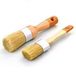 Chalk & Wax Paint Brush Set, for Chairs, Chalk Painting, Dressers Cabinets and Wood Furniture (2 Brushes)