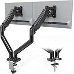 BONTEC Dual Monitor Desk Mount for 32 inch screens, Ergonomic Gas Spring Arm Stand with Cable Management, Tilt, Swivel, Rotation, VESA 75/100 mm