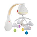 Fisher-Price Baby Toy Calming Clouds Crib Mobile & Soother Sound Machine with Music & Lights for Newborns Ages 0+ Months