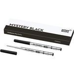 Montblanc Ballpoint Pen Refills (M) Mystery Black 116190 / Refill Cartridges with a Medium Tip for Montblanc Ball Pens / 2 x Black Ballpoint Refills