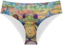 Giftbloom Breathable Underwear for Women Cute Frog Panties Low Waisted Stretch Cheeky Panties for Women Briefs Underwear Daily Seamless