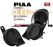 PIAA HO-13 400Hz + 500 Hz Heavy Bass Horn, Premium Sedan Sound, 112 dB, Pack of 2, Swirl Type, Suitable for Safety Standards, Earth Harness Included