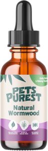Pets Purest Natural Wormwood Formula for Dogs, Cats, Birds & Small Pets – Intestinal Hygiene Support
