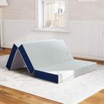 Folding Mattress,6 Inch Tri-fold Foam Mattress with Breathable and Washable Cover,Skin-Friendly,Supporting and Pressure,6" Full Size Foldable Mattress Topper(52"x73"x6")