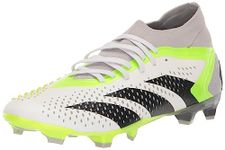 adidas Unisex ACCURACY.2 Football Boots Firm Ground Sneaker, FTWR WHITE/CORE BLACK/LUCID LEMON, 6 Women/6 Men US