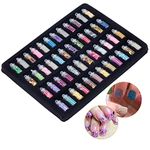 Fantastic Deal Set of 48 Bottles With Colourful Premium Quality Manicure Nail Art Glitters/Paillettes, Caviars And Other Sparkly Decorations By VAGA