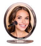 MEPOINT Makeup Mirror Vanity Mirror Double Sided 8" large Vanity Mirror 1X/5X Magnification Mirror Oval Mirror Travel Magnifying Mirror with Stand ABS plastic