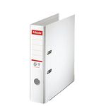 Esselte A4 Lever Arch File, White, 72mm Spine, Plastic, Vivida Range, 811300, 500 Sheets Capacity