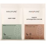 INNOPURE Super Sage + Ashwagandha KSM-66® Natural Relief of Perimenopause and Menopause Symptoms (100% Pure - No Fillers or Binders) Menopause Supplements Duo Pack (2 Month Supply) UK Made