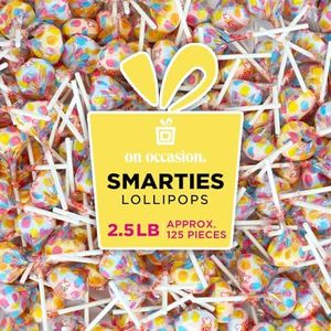 Smarties Lollipops – 2.5 lbs. Giant Smarties Double Lollies – Smarties Candy Bulk – Lollipops Individually Wrapped – Fun Candy Variety Pack For Kids and Adults