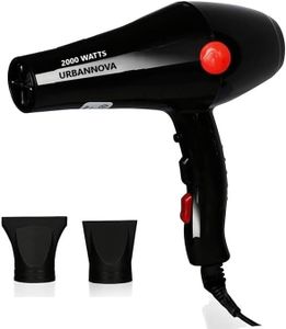 urbannova Professional Stylish Hair Dryers For Womens And Men Hot AND Cold Dryer (2000 Watts), BLACK