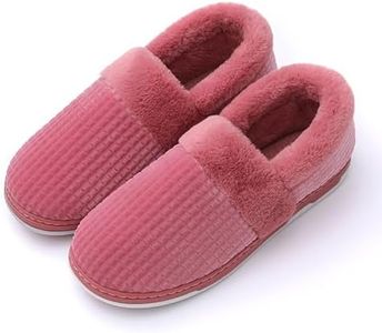 Top G Ankle Slippers Fuzzy Memory Foam Closed Back Slippers House Shoes Winter Home Cozy Slipper Pink42-43