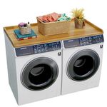 BPMFDTNL Washer Dryer Countertop Solid Wood,Washer and Dryer Countertop,with Edge Rails,Laundry Room Essentials, Suitable for Laundry Room Storage,Protect Washer and Dryer Covers for The Top