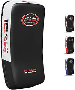 Farabi Sports Thai pad, Kickboxing Kick pad Marital Arts, Kick Training Strike Shield MMA Muay Thai Curved (1 Pad)